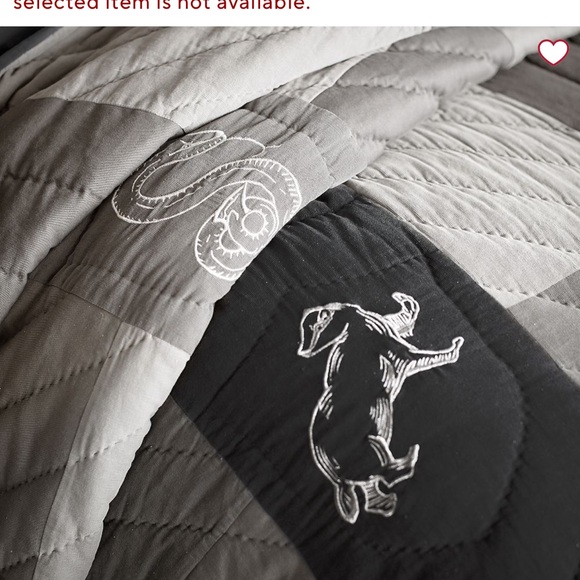 Pottery Barn Teen- Harry Potter Gray Quilted Bedding Set Queen size - Picture 4 of 14